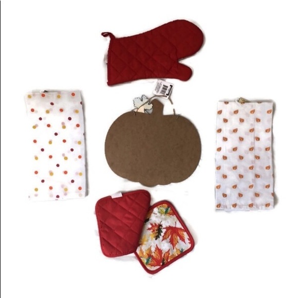 Fall Decor Kitchen Bundle 6 Piece NEW - Picture 3 of 4